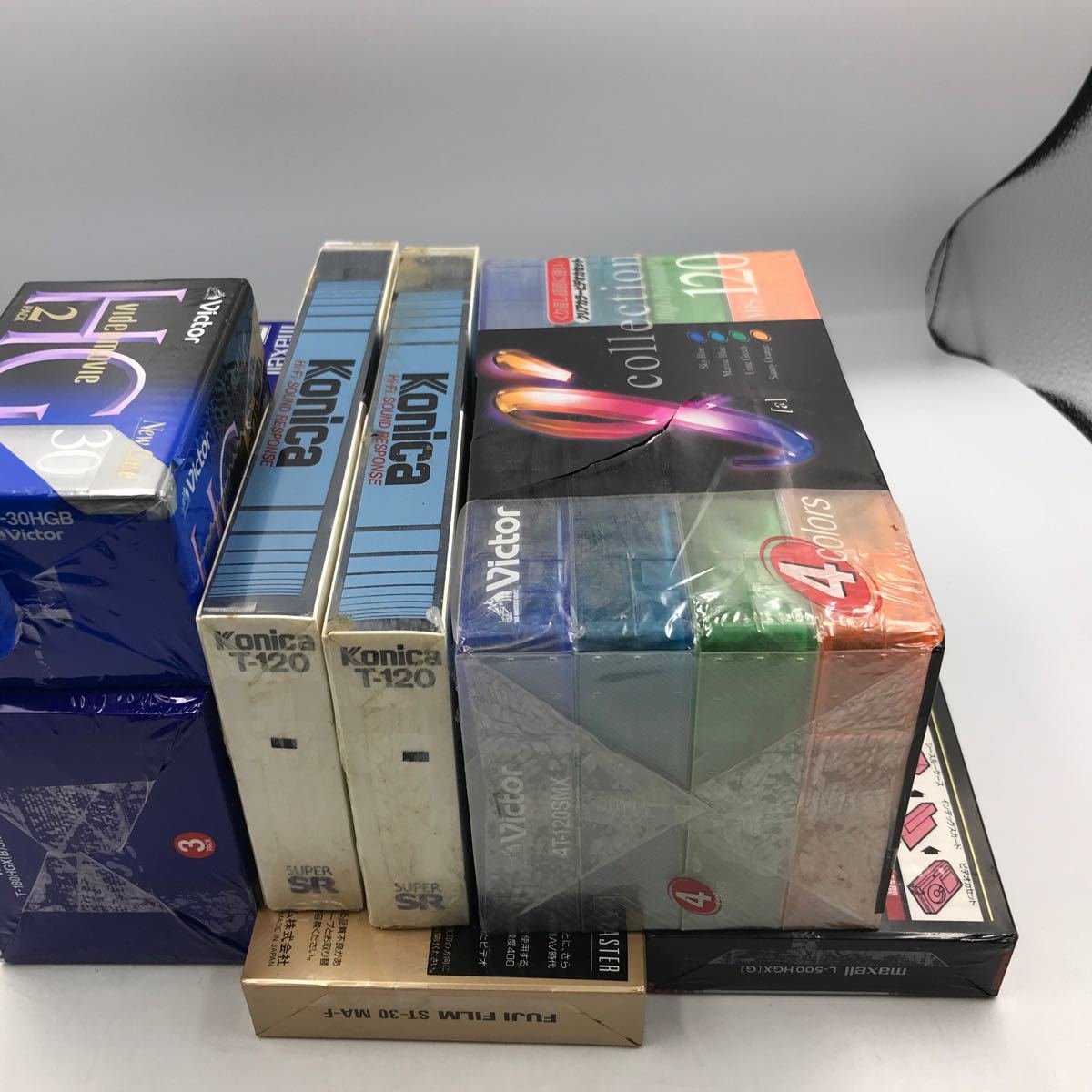 10-34■新品！ビデオテープ Victor スケルトンカセットVHS HG maxell 富士フイルム Konica コニカ コンパクトビデオカセット 現状品_画像10