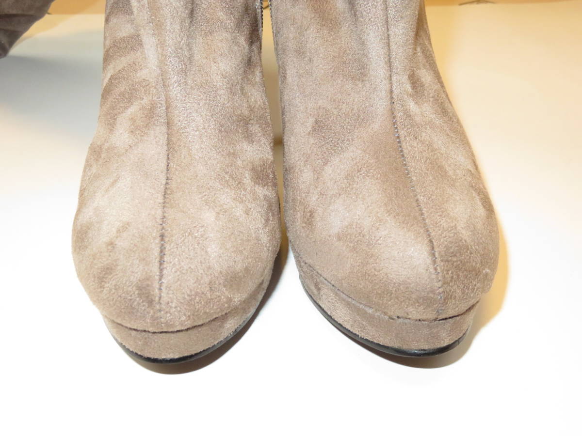 * woman back s gold style lady's long boots L size (23.5~24.5cm degree ) brown group gray ju color 