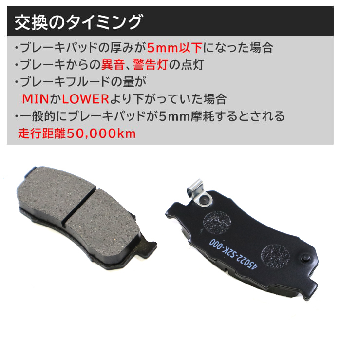 ホンダ N-ONE JG1 JG2 フロント ブレーキパッド 前 左右 45022-S2K-000 06450-SFA-000 互換品_画像3