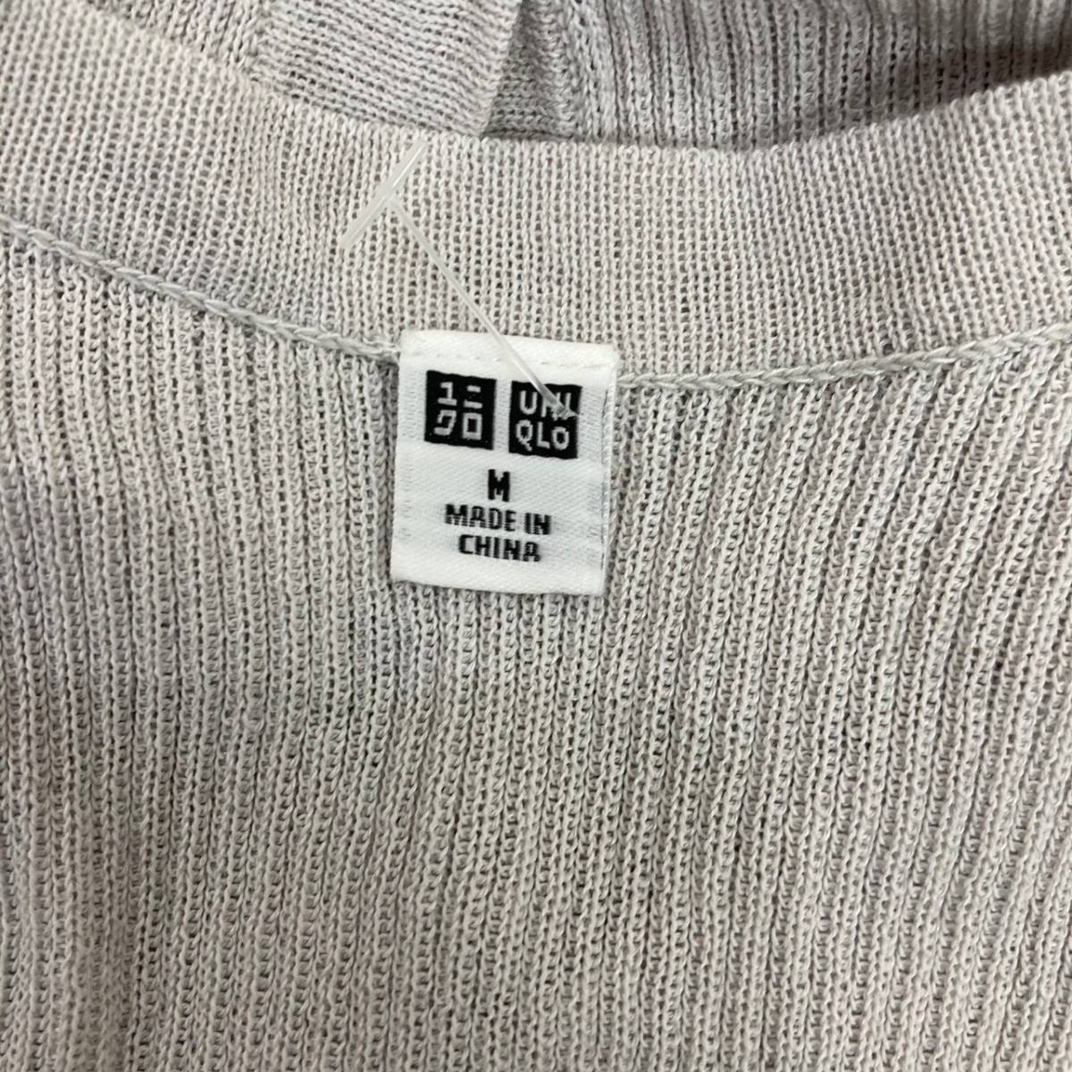 UNIQLO★ユニクロ★ライトVネックリブカーディガン 5分袖★サイズM　55-61　_画像8