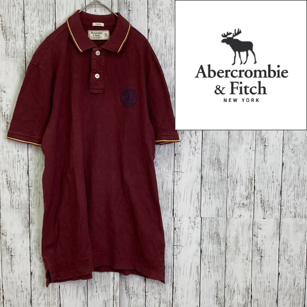 Abercrombie & Fitch★アバクロンビー&フィッチ★メンズ コットン ポロシャツ★サイズＸＬ　55-90　_画像1