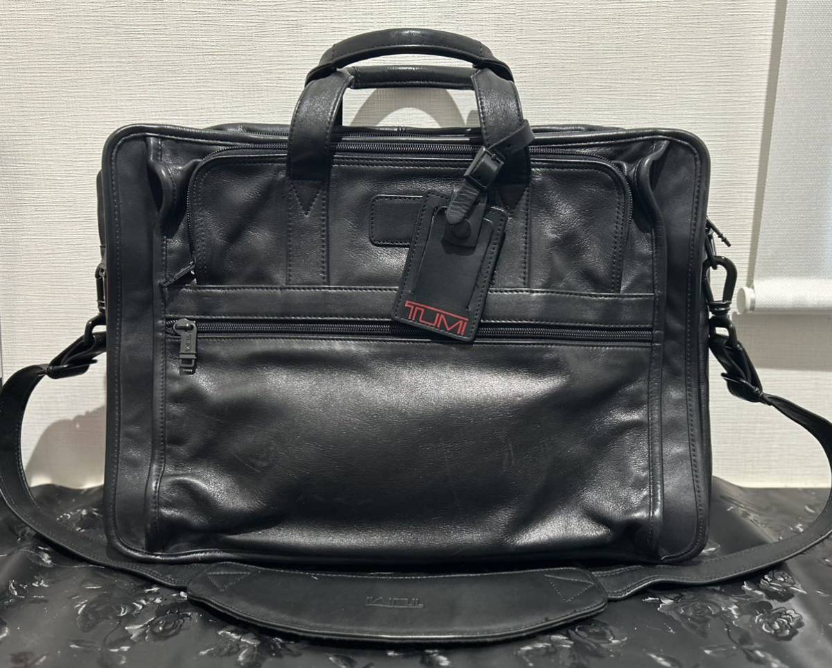 ★良上 美品★TUMI トゥミ オールレザー 多層構造 超実用 ビジネスバッグ ブリーフケース 書類バッグ★大容量,肩がけ★_画像1