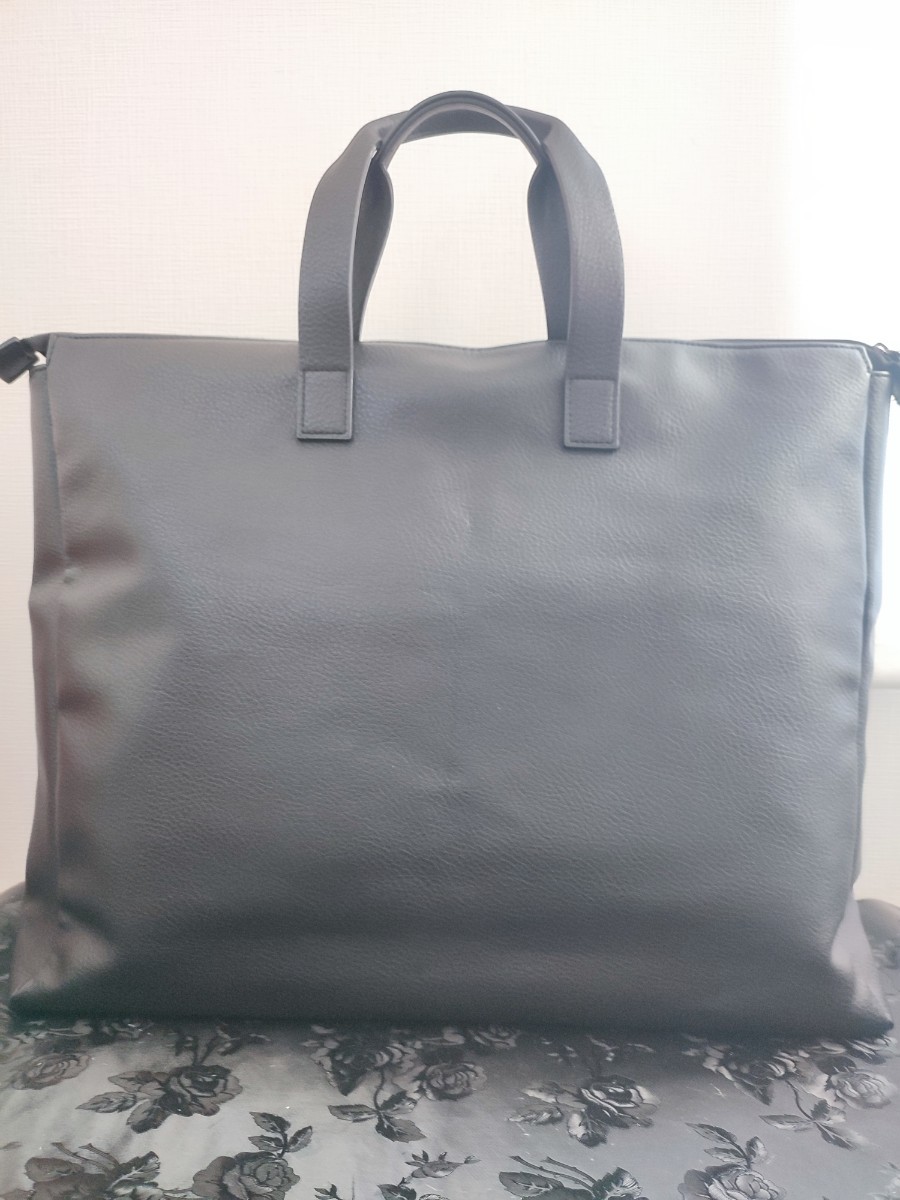 * beautiful goods *Ermenegildo Zegna L me screw rudo* Zegna all leather high capacity tote bag *A4 surplus *