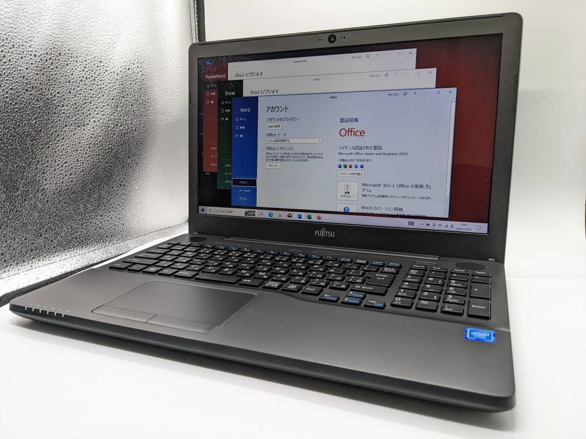 送料無料【第7世代Celeron+高速SSD搭載の格安PC】富士通 AH42/B3 Celeron3865U/メモリ4GB/Win10/Office/Webカメラ/DVD/Bluetooth_画像1