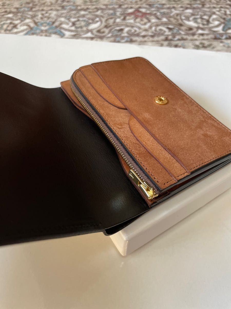 未使用 forme short wallet baby calf black-