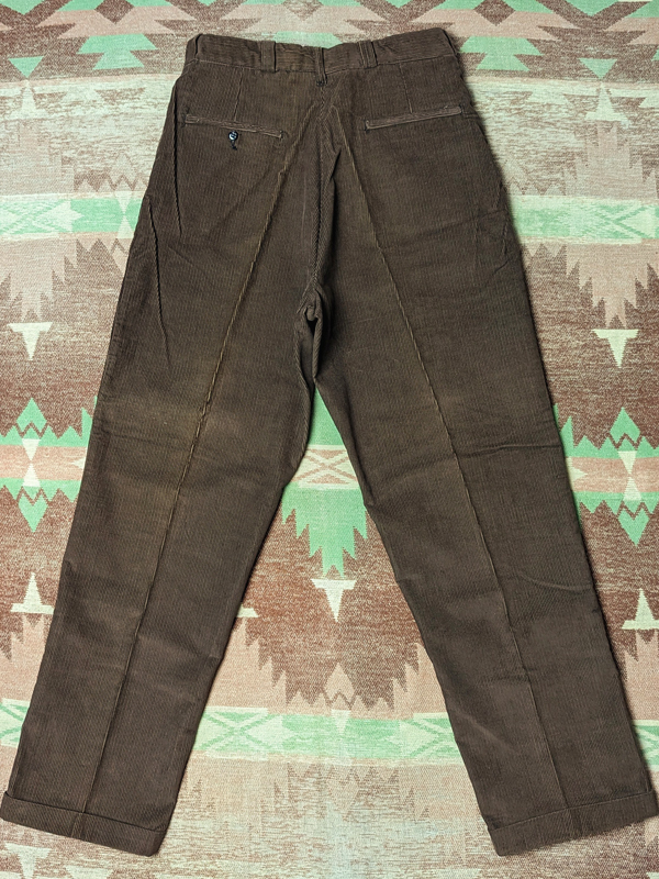 60s【デッドストック】Brown Corduroy Work Pants 60年代 コーデュロイ ワーク パンツ W36 TALON ジッパー ビンテージ ヴィンテージ 50s70s_画像3