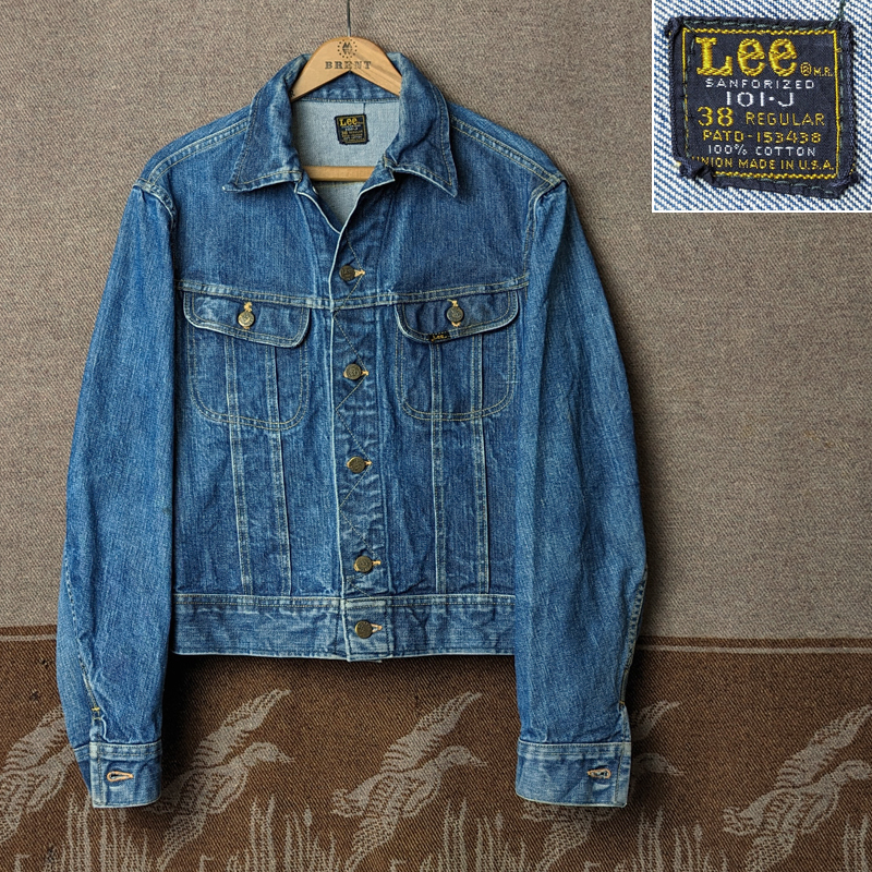 Size 38 【Lee 101-J】 60s Denim Jacket / 60年代 デニム ジャケット ジージャン トラッカー ライダース ビンテージ ヴィンテージ 50s70s