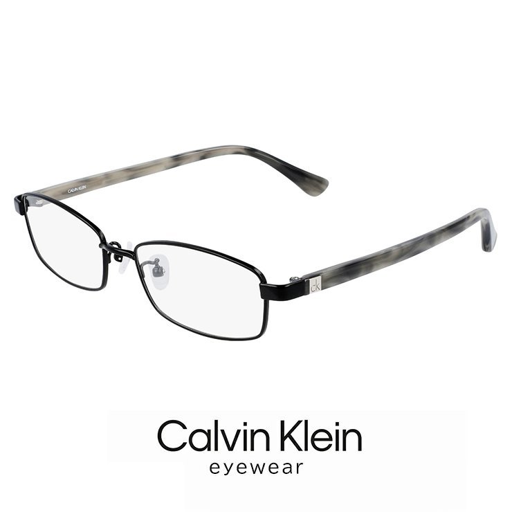 新品 カルバンクライン メンズ メガネ ck5434a-002 calvin klein 眼鏡 めがね スクエア型 黒ぶち チタン フレーム アジアンフィット モデル_画像1