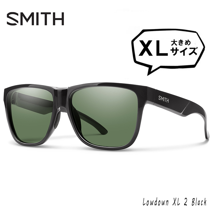 新品 SMITH スミス 偏光サングラス 大きめ サイズ Lowdown XL2 807 Black polarized Gray Green XLサイズ メンズ_画像1