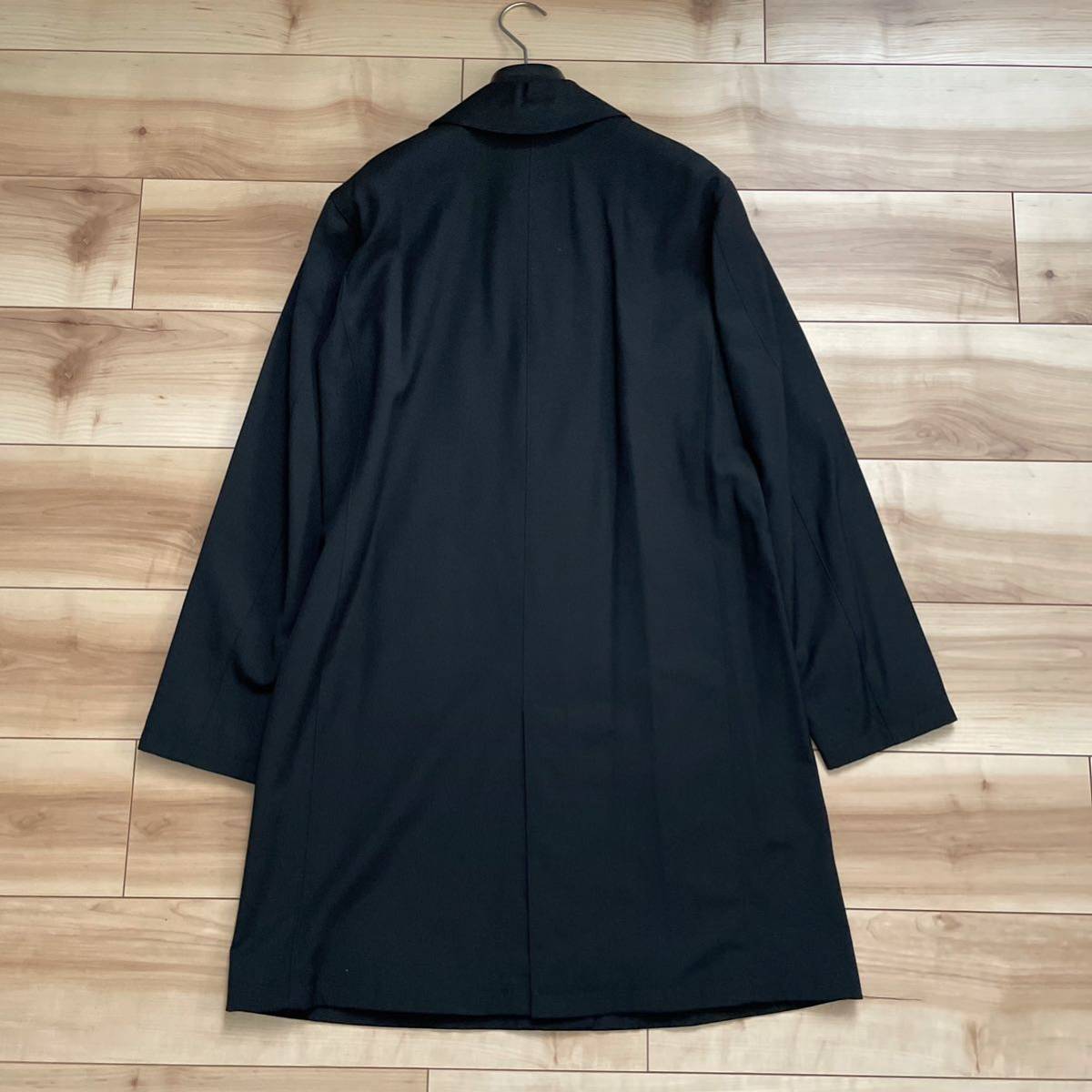[ free shipping ][ beautiful goods ]GIORGIO ARMANIjoru geo Armani top class line Classico Loro Piana turn-down collar coat black 36