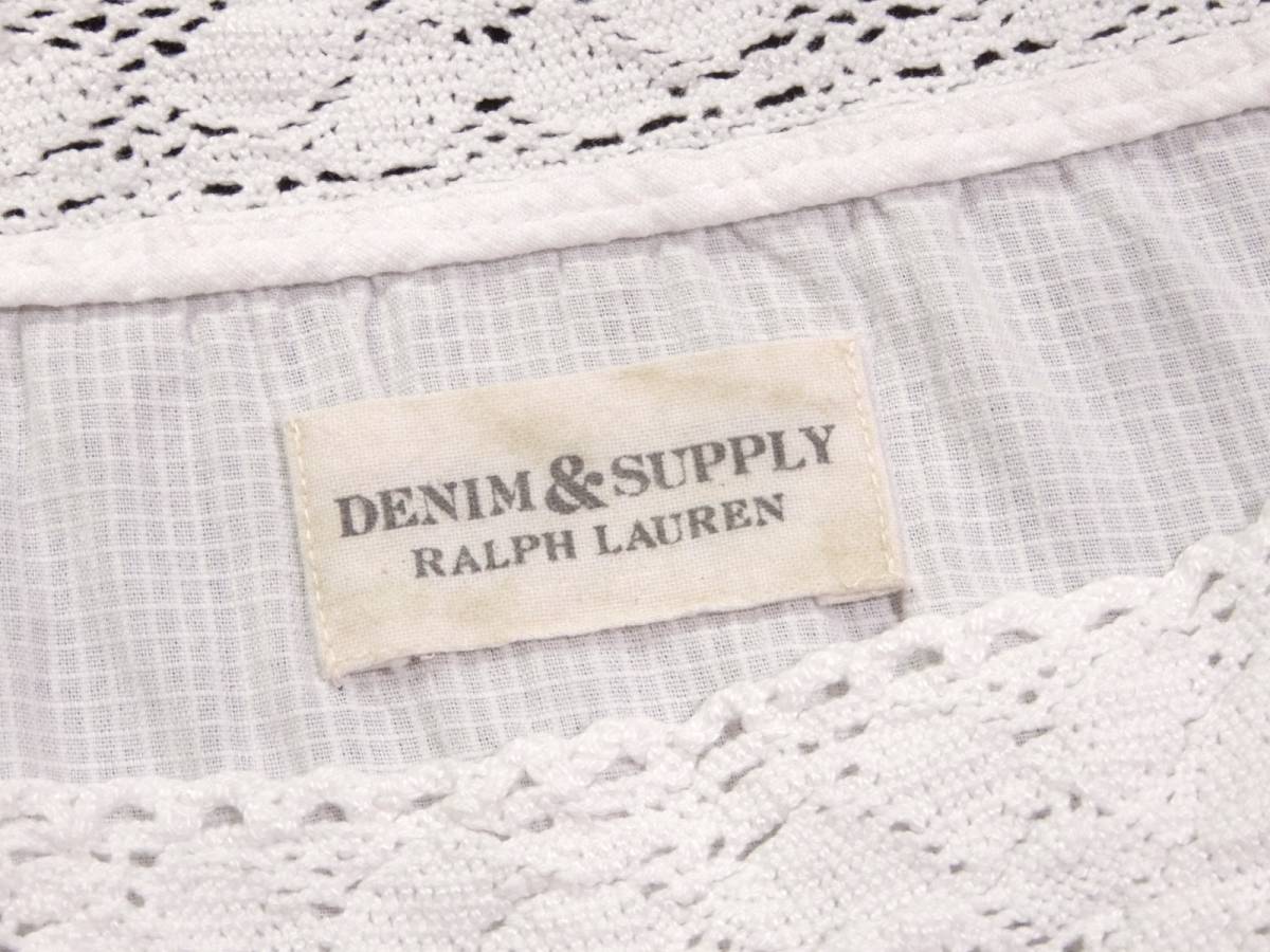  Denim and supply Ralph Lauren Denim&Supply Ralph Lauren adult pretty *.. pattern ground pattern race slit pull over blouse 