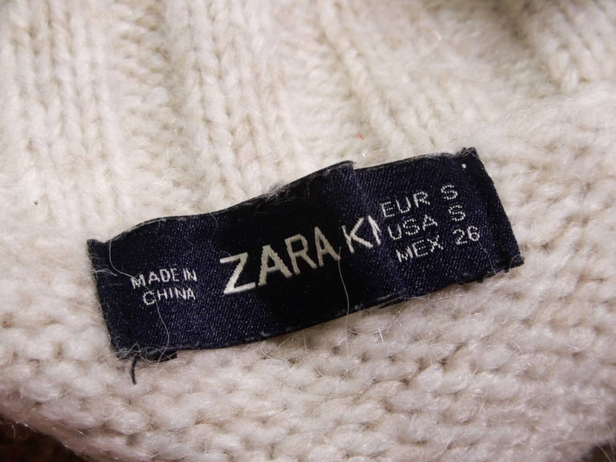 ザラ ZARA KNIT 大人カジュアル可愛い☆ ハイネック タートルネック ファーポケット ニットプルオーバー セーター ゆったり S 秋冬 _画像5