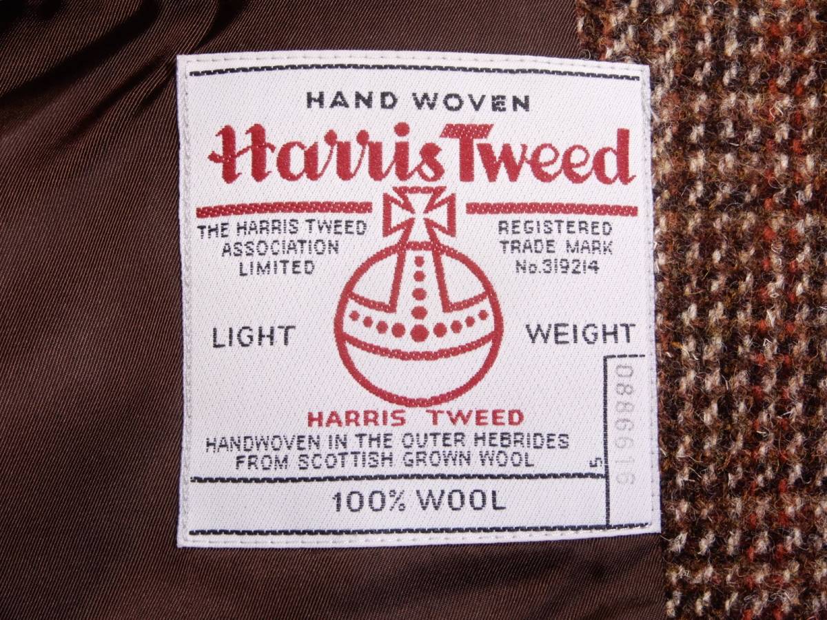 ハリスツイード Harris tweed 重厚感◆3B ジャケット Mの画像8