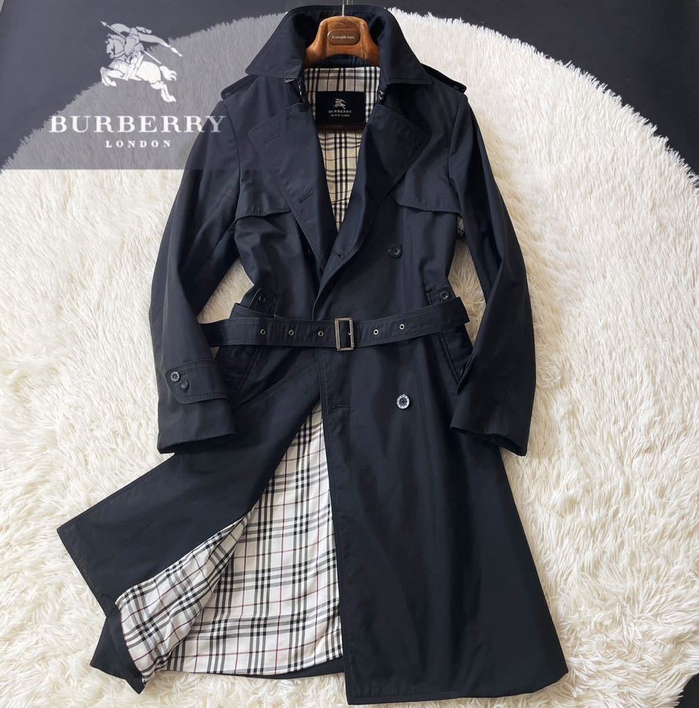 wnc バーバリー BURBERRY コート LL えんじ 中綿 ライナー付き フード