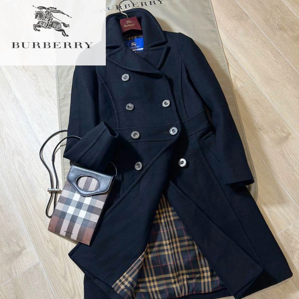 美品BURBERRY LONDON★高級ウールトレンチコート★英国ノバチェック●参考価格14万　バーバリーコート　レディース　BURBERRY BLUE LABEL_画像1