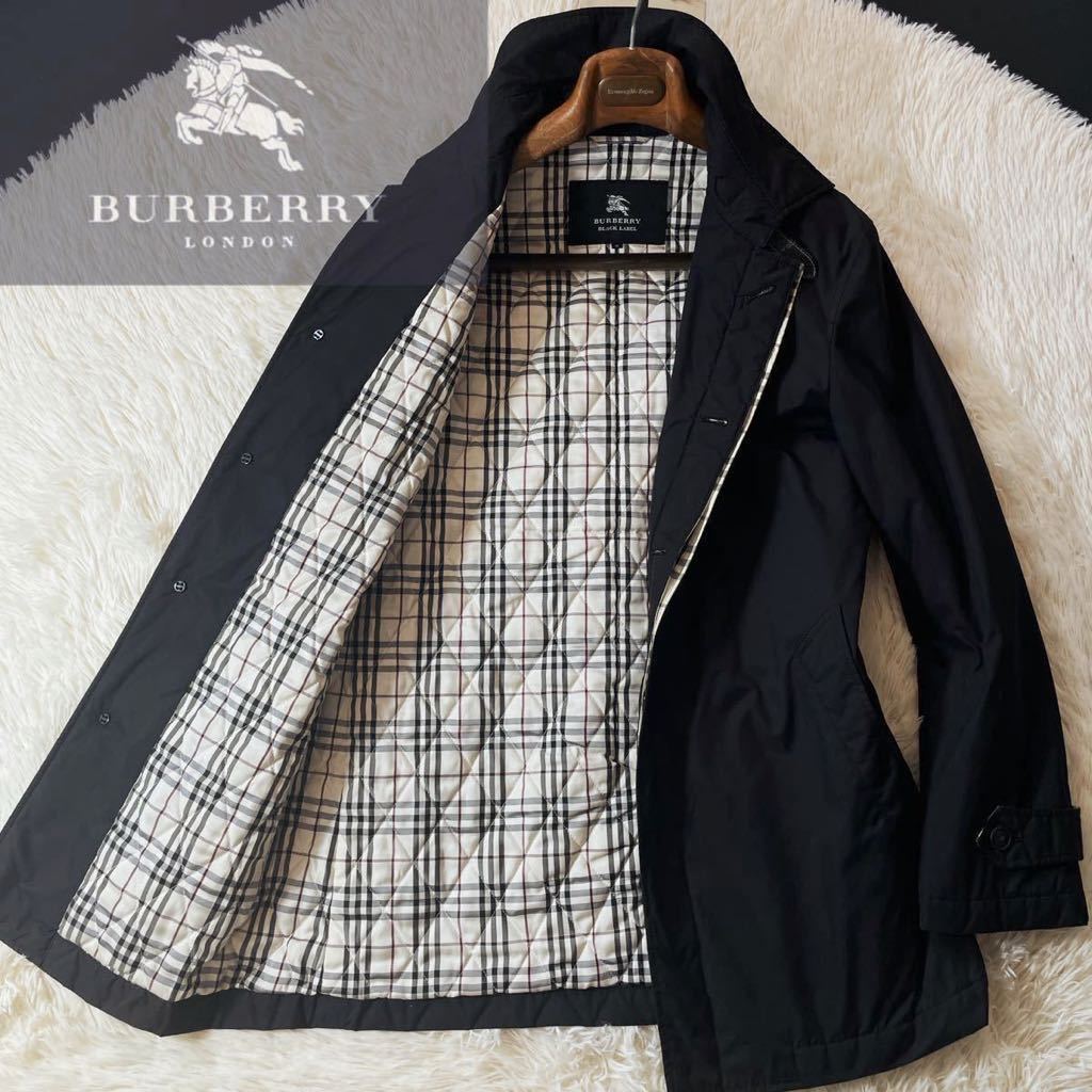D7定価12万○美品BURBERRY BLACK LABEL○高級キルティングジャケット