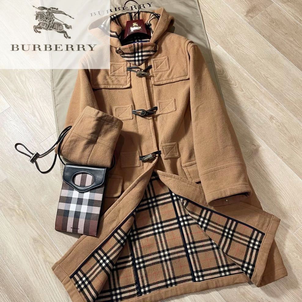 お目立ち!!BURBERRY BLUE LABEL☆ウールダッフルコート☆美しいノバ