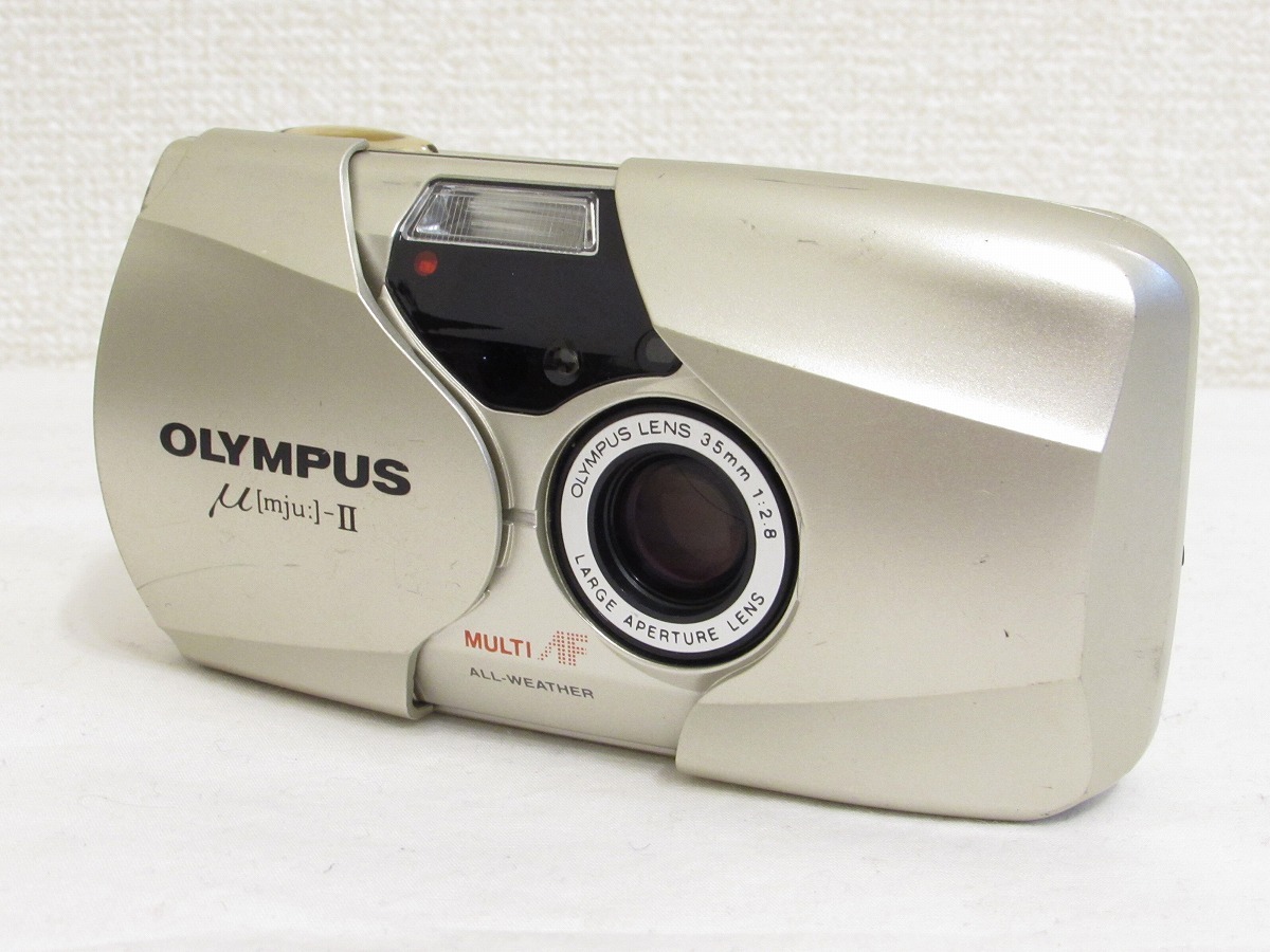 ★ OLYMPUS オリンパス μ mju II MULTI AF 35mm F2.8 ゴールド コンパクトフィルムカメラ ★