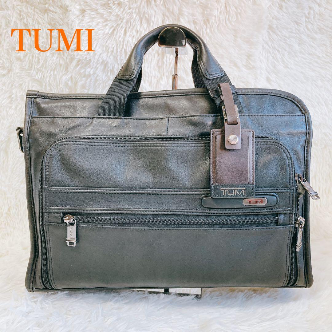 【ビジネスの相棒】1円 1スタ トゥミ TUMI ブリーフケース ビジネスバッグ ショルダーバッグ2way ナッパレザー ブラック_画像1