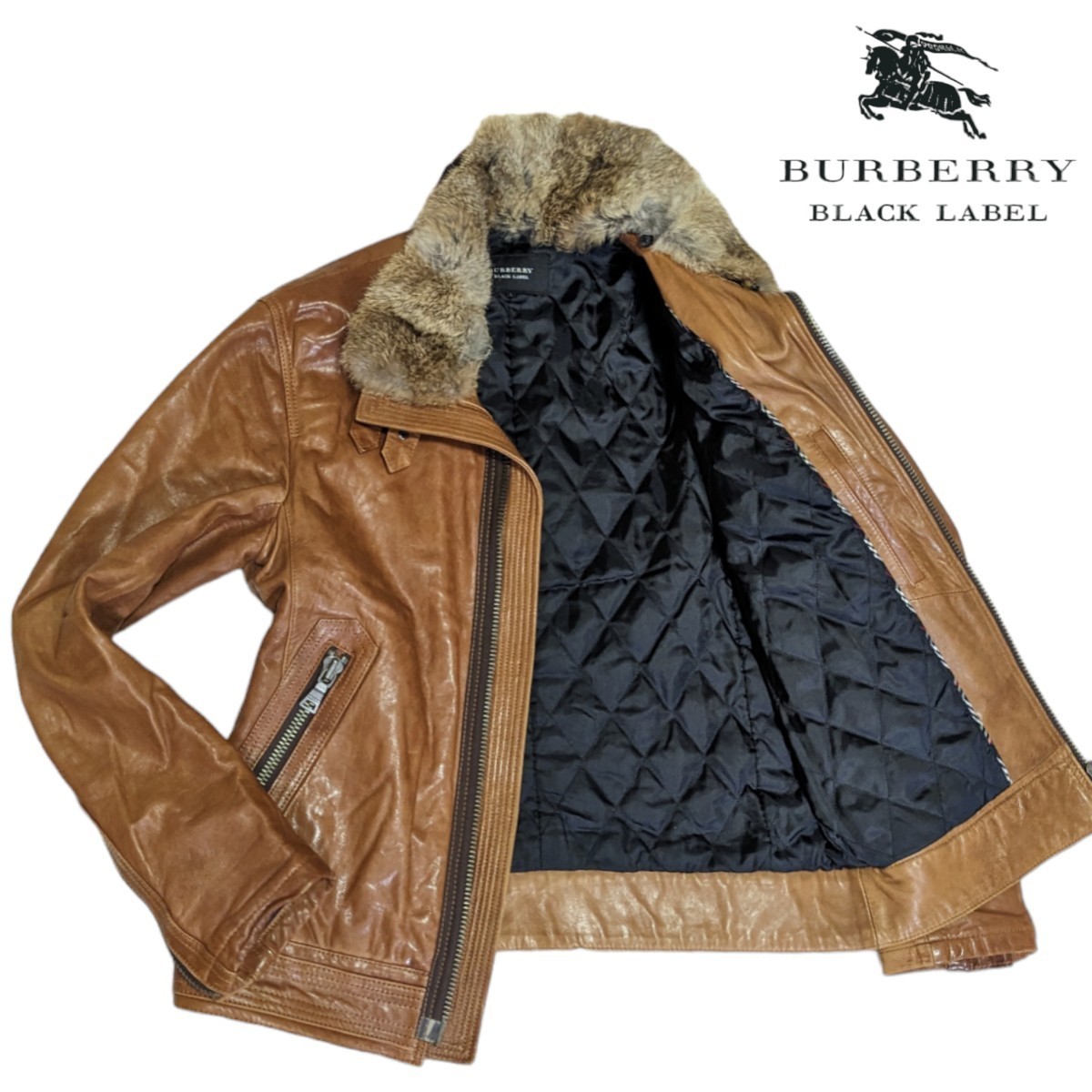 新品 BLACKLABELラムレザー 【希少Lサイズ！】BURBERRY ジャケット