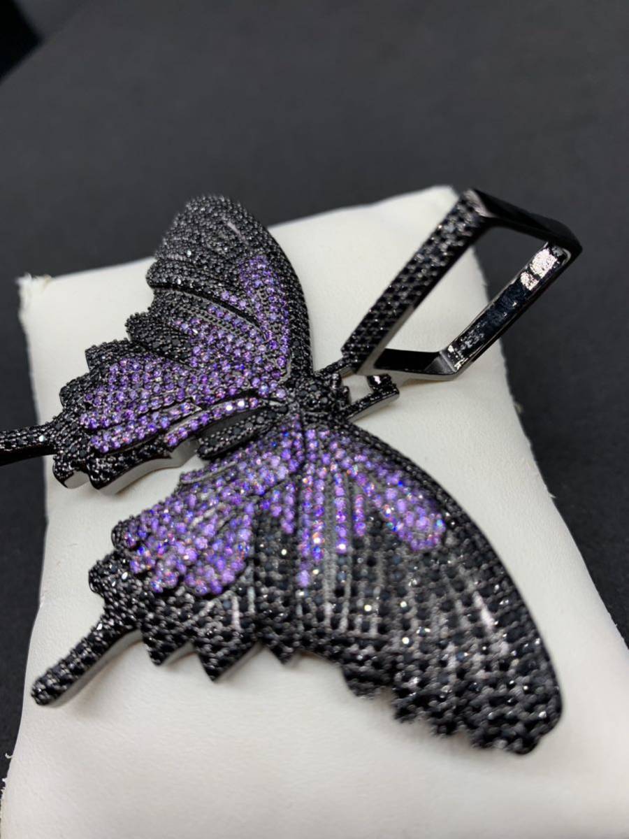 2024高い素材 超BIGサイズ 黒 紫 Butterfly アゲハ蝶 ブリンブリン