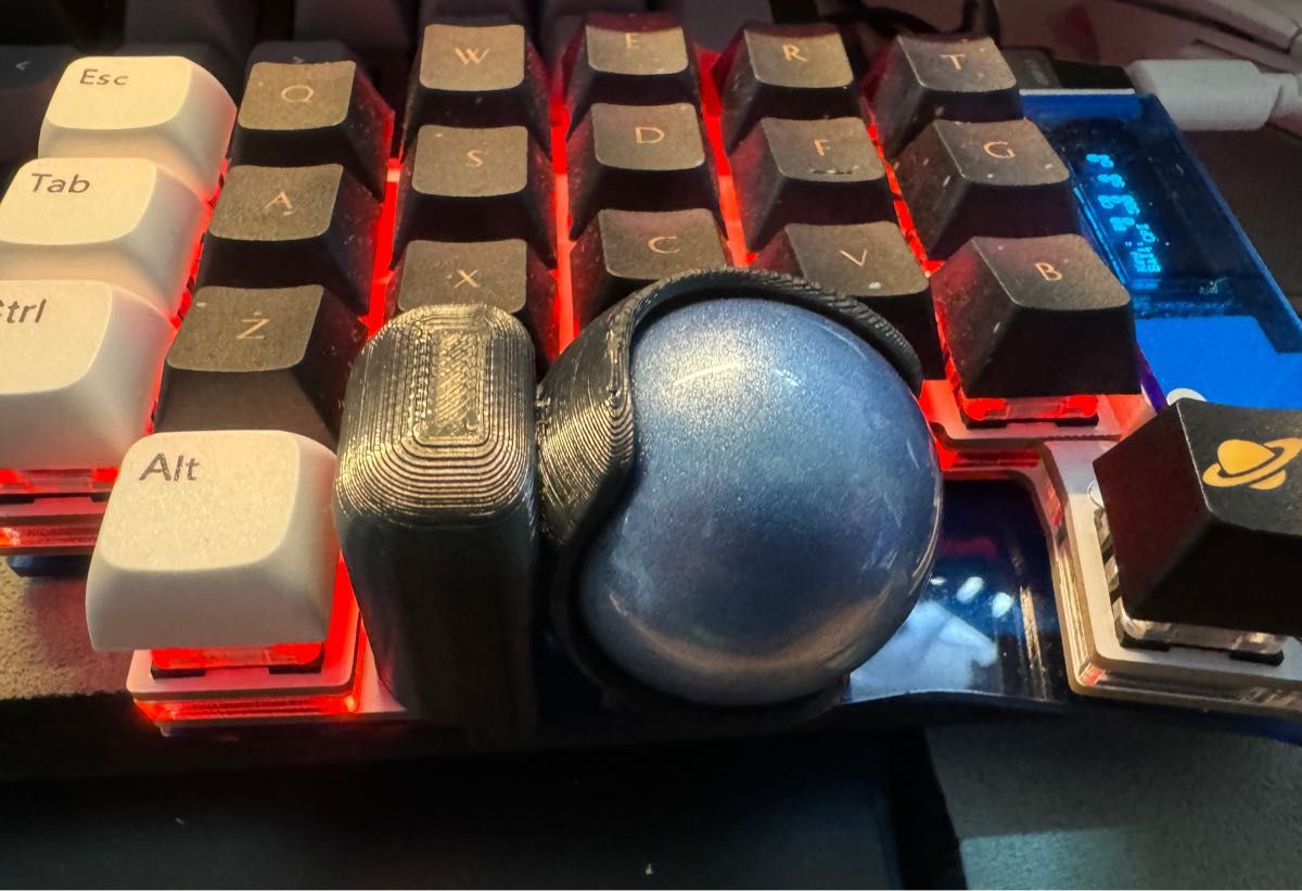 keyball トラックボールケース黒　左手ボール用