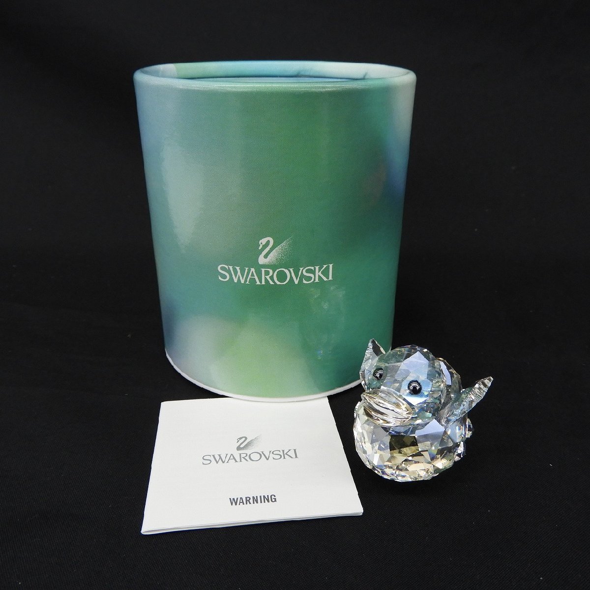 【美品】Swarovski スワロフスキー 置物 Lovlots ラブロッツ Happy Duck Angel ハッピーダックエンジェル 5080327 箱付 851109749 1030_画像1