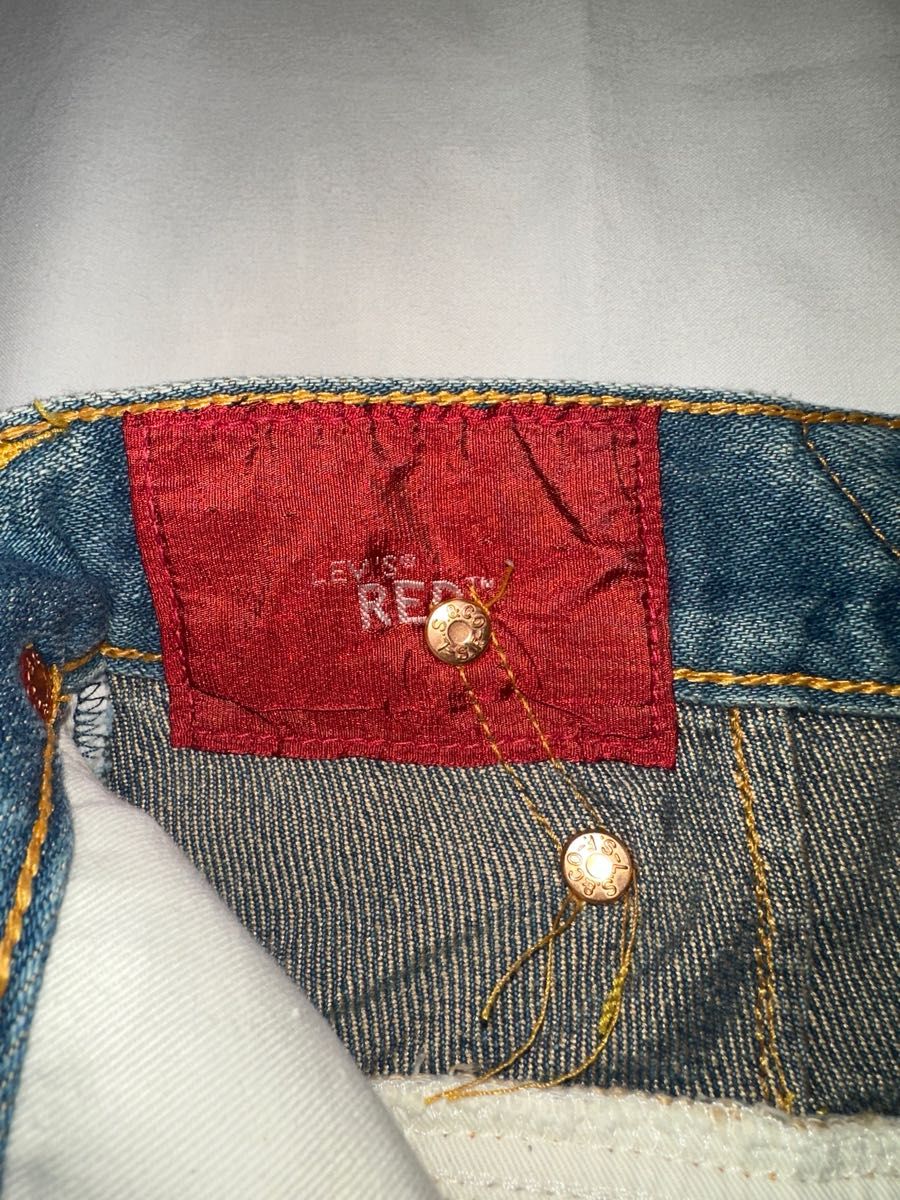Levi's RED 変形デニム リーバイスレッド イタリア製 28×36 初期 Levi's RED 変形デニム リーバイスレッド イタリア製 28×36 初期