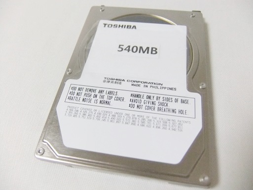  rare [ with guarantee * postage 185 jpy ~]NEC made PC-98 Note series for built-in 2.5 -inch IDE HDD 540MB trust. Toshiba made preliminary . backup . operation verification settled 