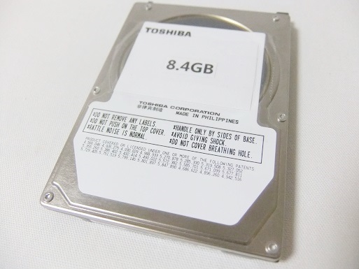 希少 【保証付・送料185円～】NEC製 PC-98ノートシリーズ用内蔵2.5インチHDD ８.4GB 信頼の東芝製HDD 予備やバックアップに動作確認済_画像1