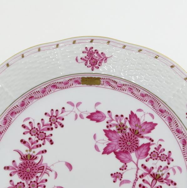  Herend plate # Индия. . розовый мелкая тарелка 24.5cm большая тарелка 6 шт. комплект HEREND 1 класса товар 