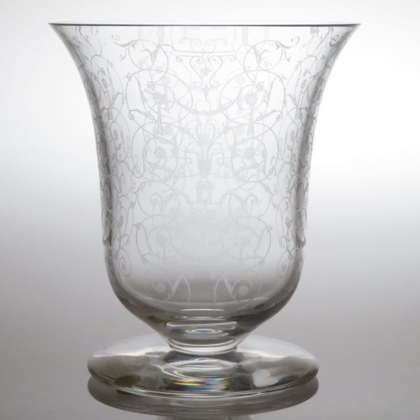 【最安値挑戦】 ● 花瓶 バカラ ミケランジェロ Michelangelo 12.5cm エッチング ヴェース フラワーベース クリスタルガラス