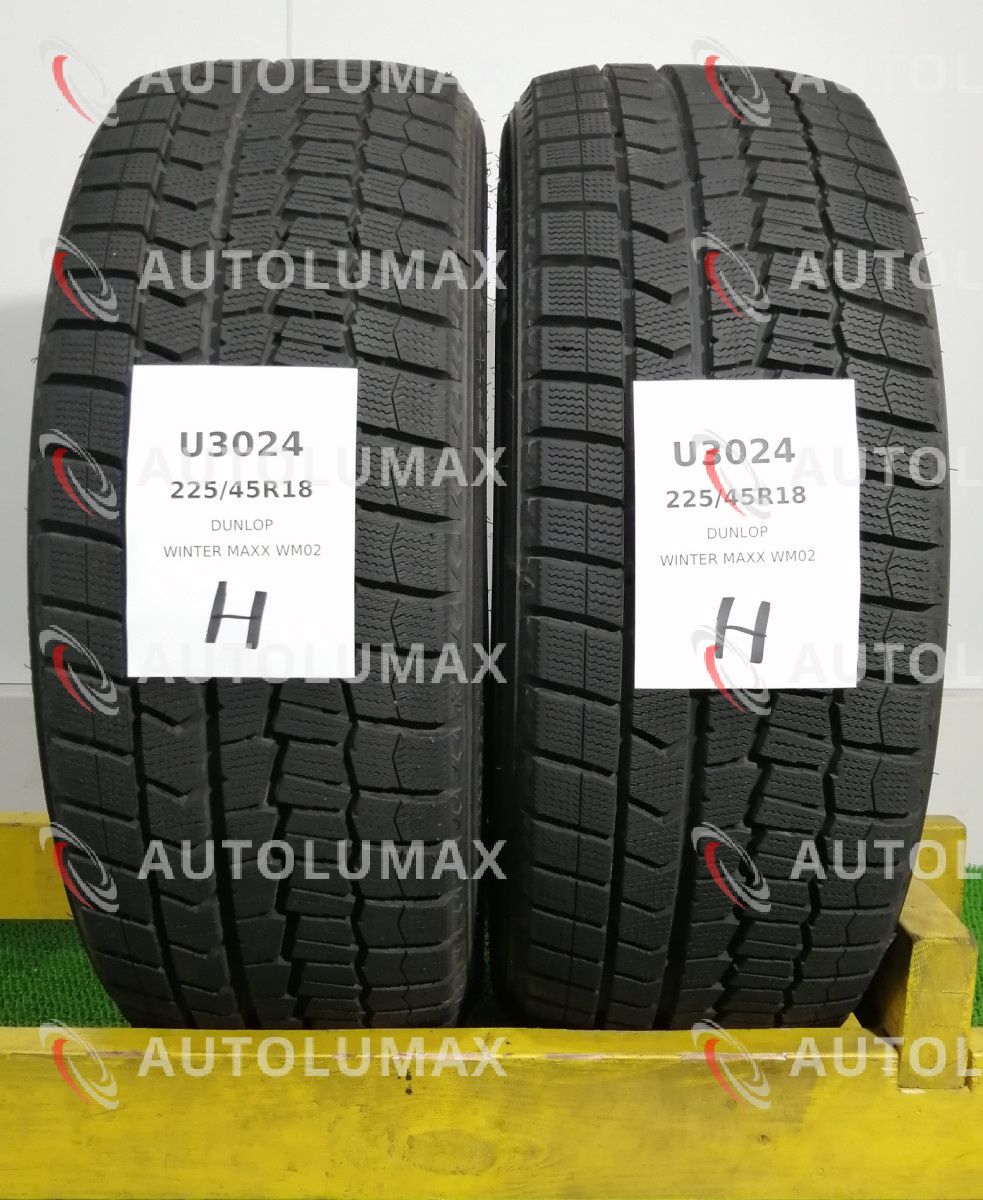 225/45R18 91Q Dunlop WINTERMAXX WM02  スタッドレスタイヤ 2本セット ダンロップ U3024.H
