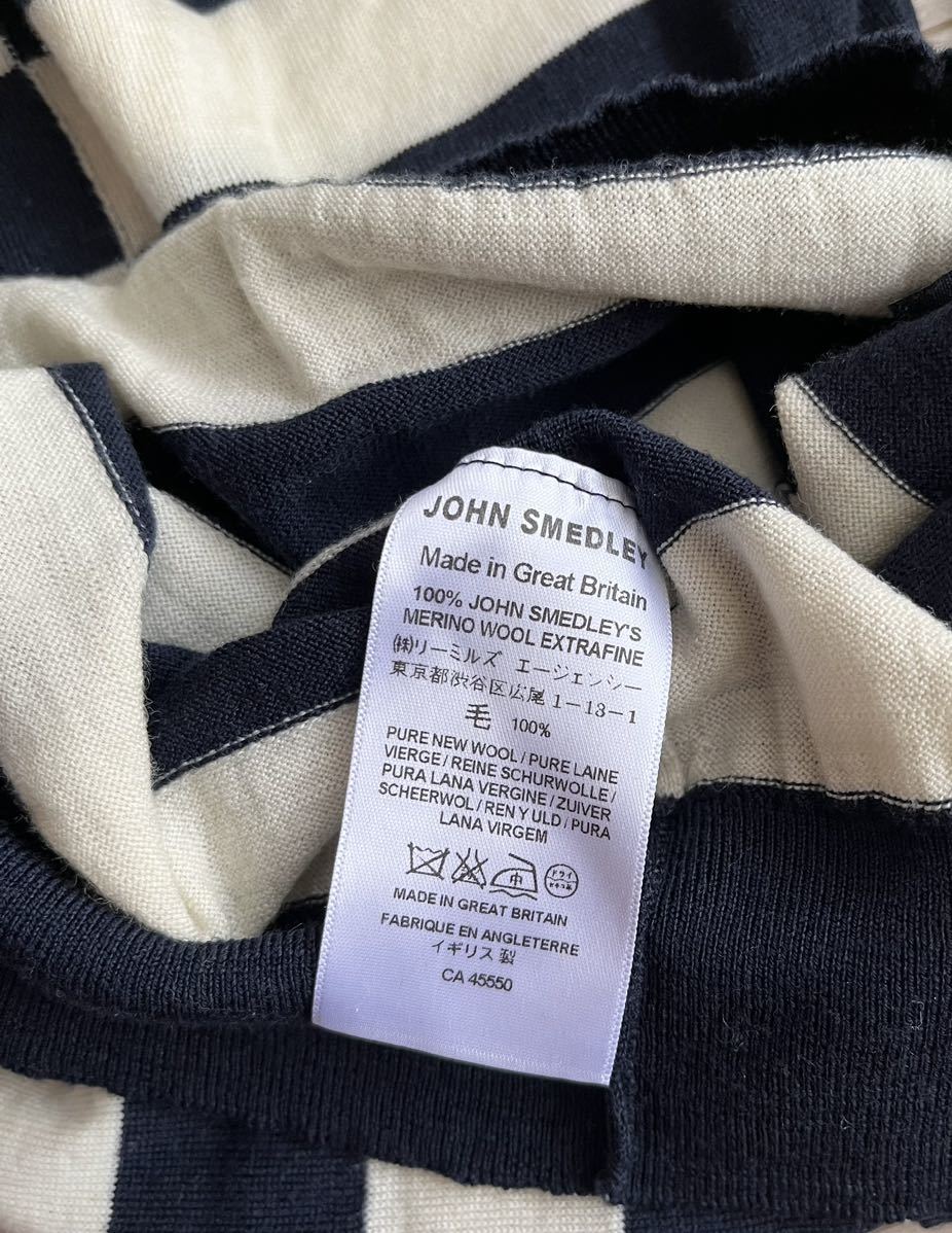 美品 JOHN SMEDLEY ジョンスメドレー ボーダー タートル S_画像4