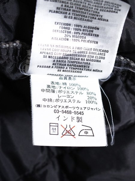 Columbia コロンビア チェック 中綿キルティング ネルシャツ ジャケット XS_画像5