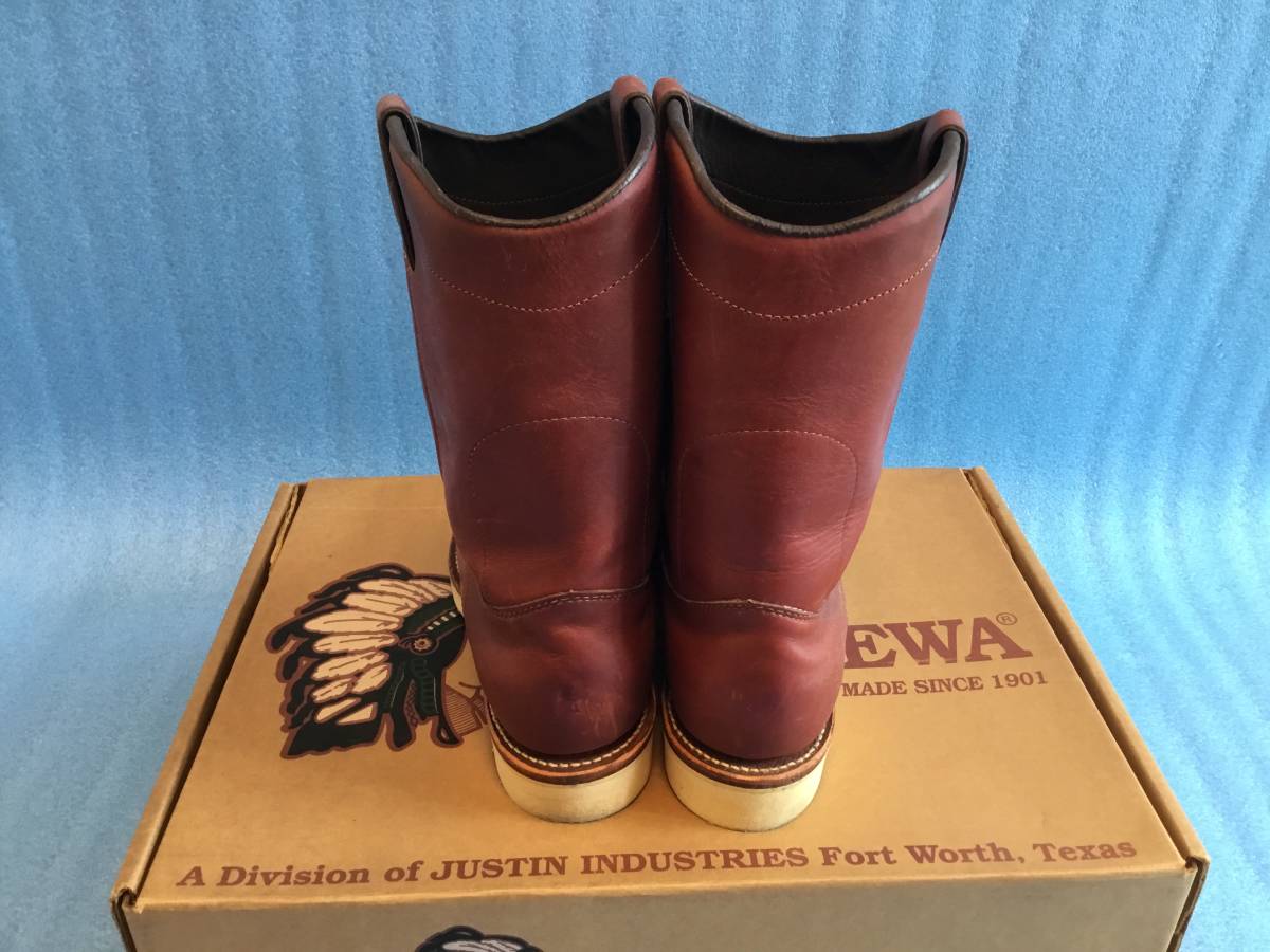 チペワ　CHIPPEWA　ペコスブーツ　赤茶　使用一回の美品　size9EE 97年式　デッドストック　送料負担します_画像3