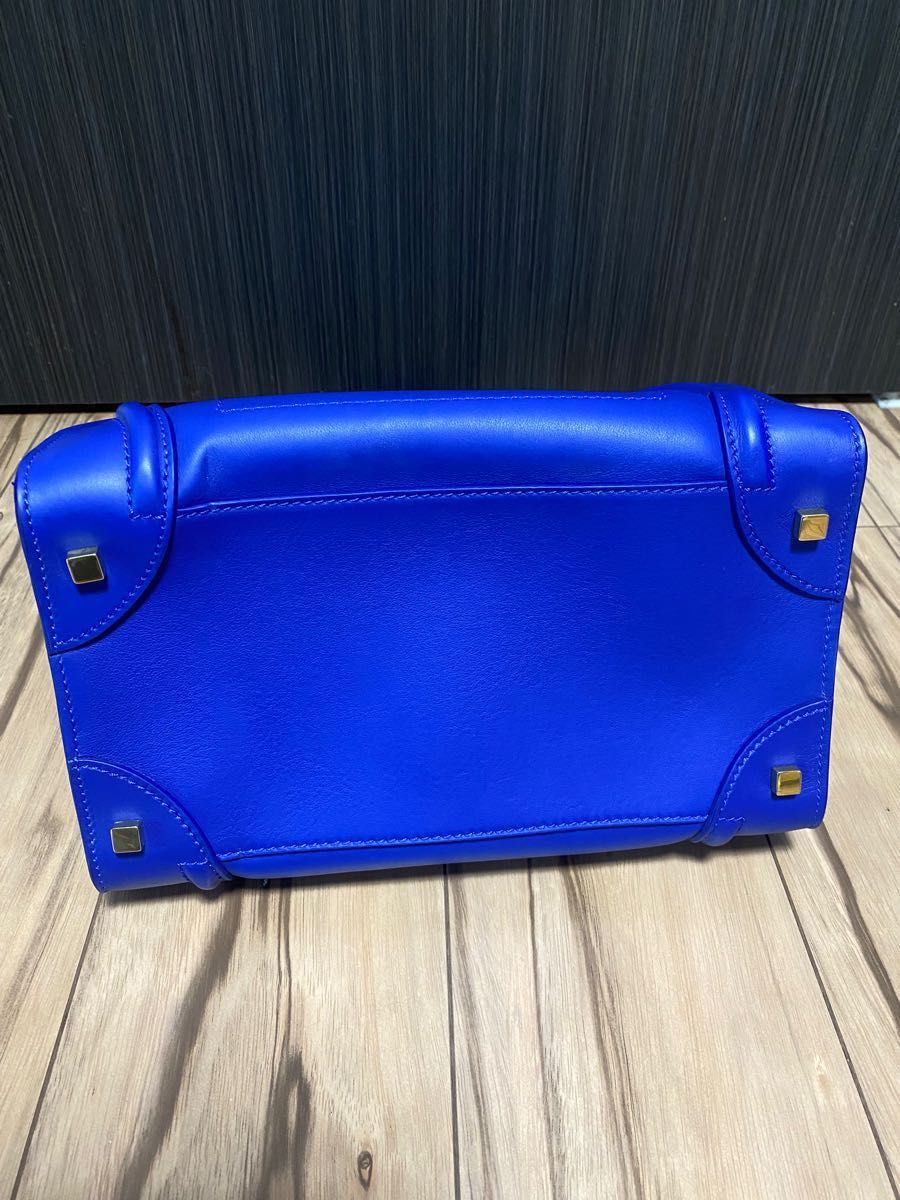 未使用 CELINE セリーヌ ラゲージ ミニ トート ロイヤルブルー 未使用 CELINE セリーヌ ラゲージ ミニ トート ロイヤルブルー