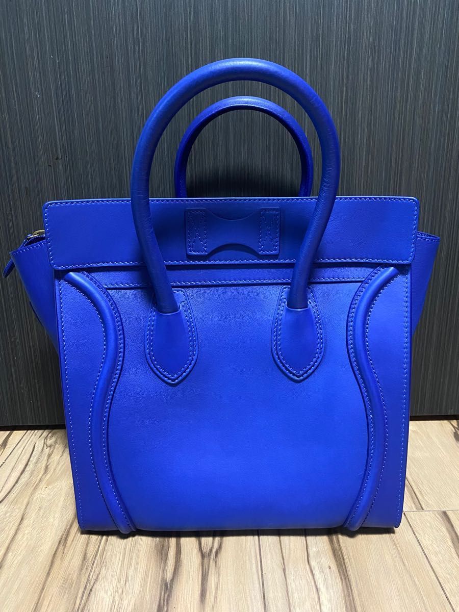 未使用 CELINE セリーヌ ラゲージ ミニ トート ロイヤルブルー 未使用 CELINE セリーヌ ラゲージ ミニ トート ロイヤルブルー