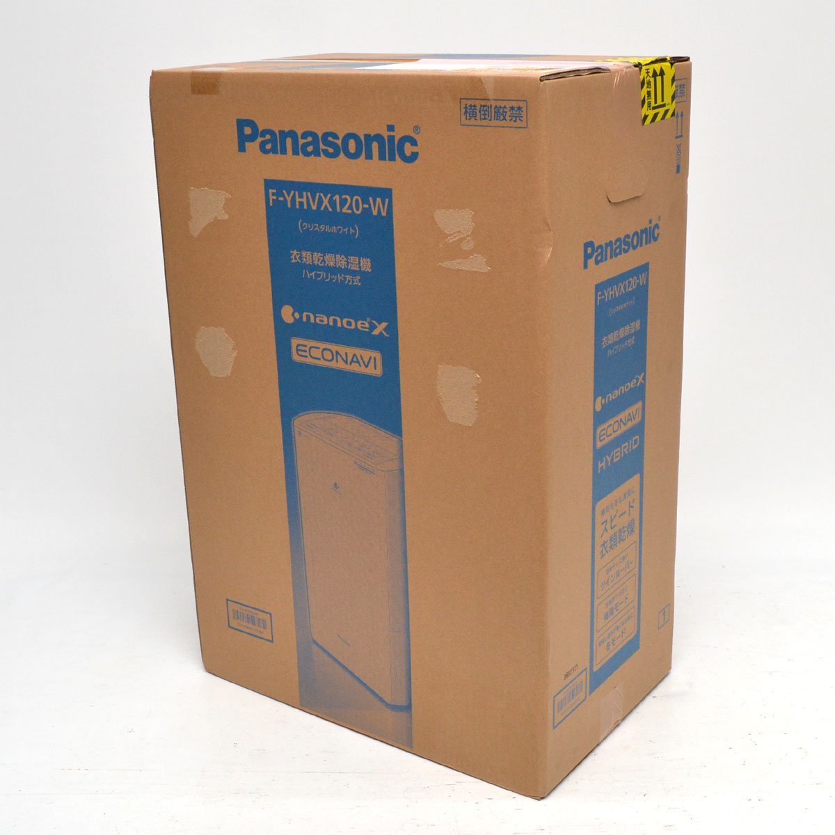 【未開封品】Panasonic パナソニック 衣類乾燥除湿機 F-YHVX120-W ハイブリッド方式 ～25畳 ホワイト エコナビ＆ナノイーX搭載 [S206751]_画像1