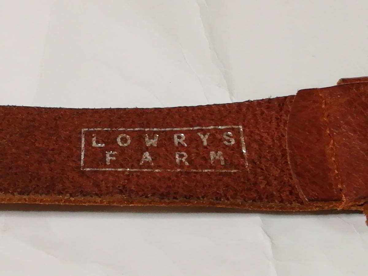 [ beautiful goods ] Lowrys Farm LOWRYS FARM lady's woman leather belt original leather Brown tea color total length 107cm