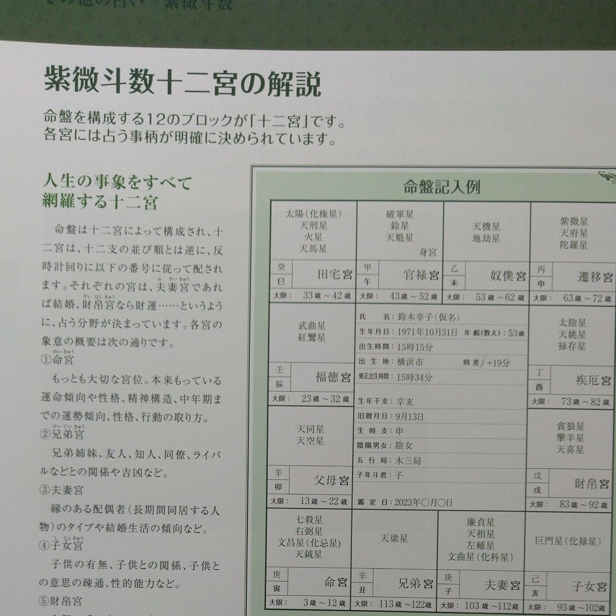 占いの世界　紫微斗数の奥義を学ぶ　ファイルナシ