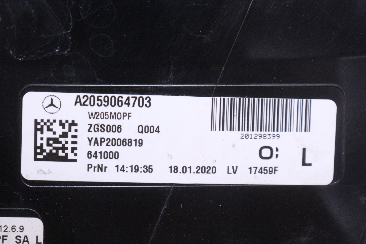 30-214* beautiful goods * latter term LED W205 Benz C Class * left tail light A2059064703 original * Mercedes * Benz (YM)