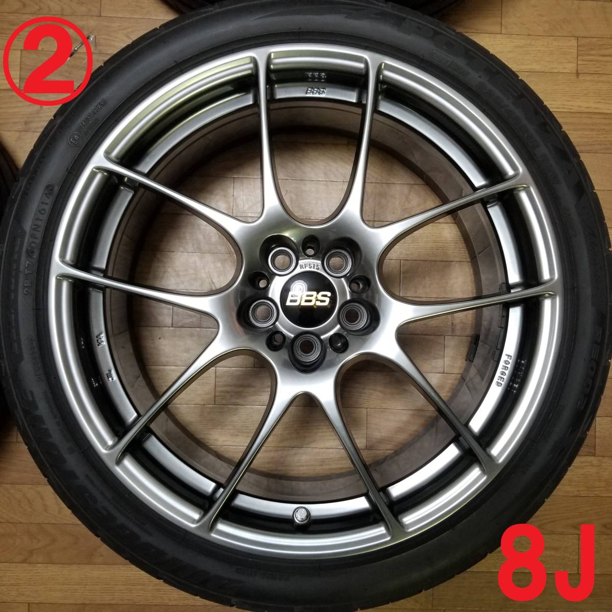 【超美品】18インチ 8J +45 & 9J +45 PCD100 BBS RF RF515 RF520 BRZ 86 ZC6 ZN6 STI GDB レガシィ プリウス カローラスポーツ GTI CT200hの画像3