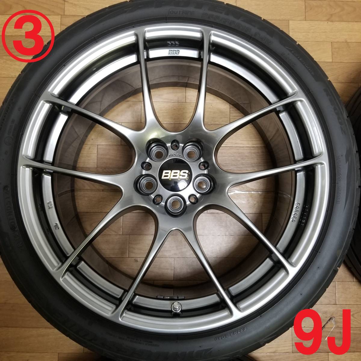 【超美品】18インチ 8J +45 & 9J +45 PCD100 BBS RF RF515 RF520 BRZ 86 ZC6 ZN6 STI GDB レガシィ プリウス カローラスポーツ GTI CT200hの画像4