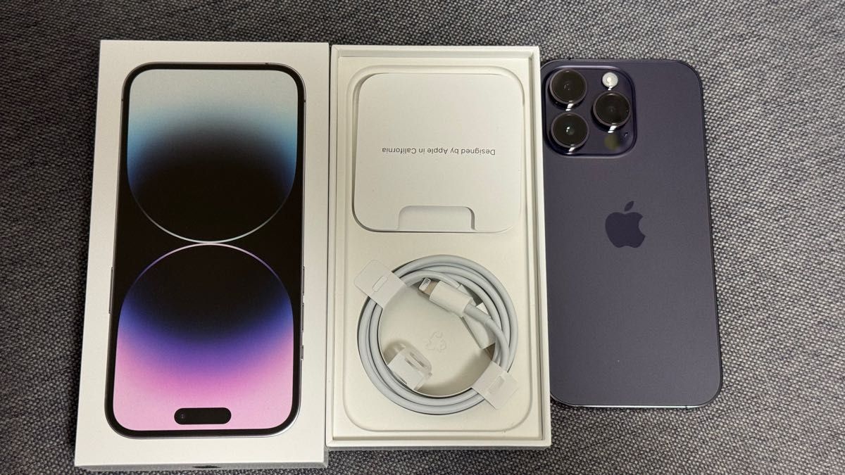 iPhone14 pro 256gb ディープパープル 美品 SimフリーApple Store購入