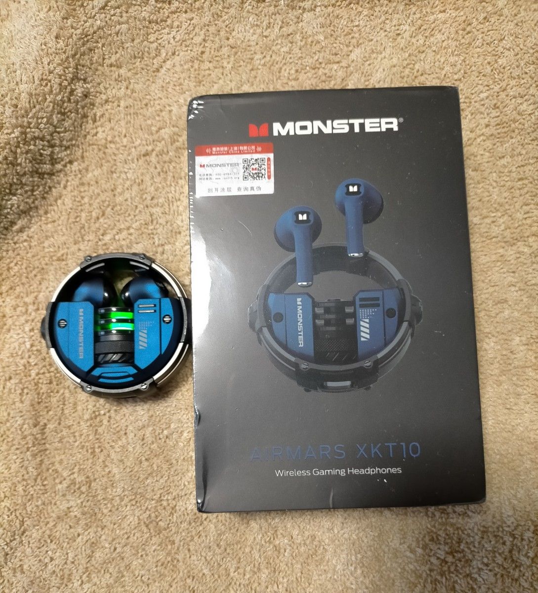 MONSTER XKT10 BLUE Bluetooth ワイヤレス イヤホン 