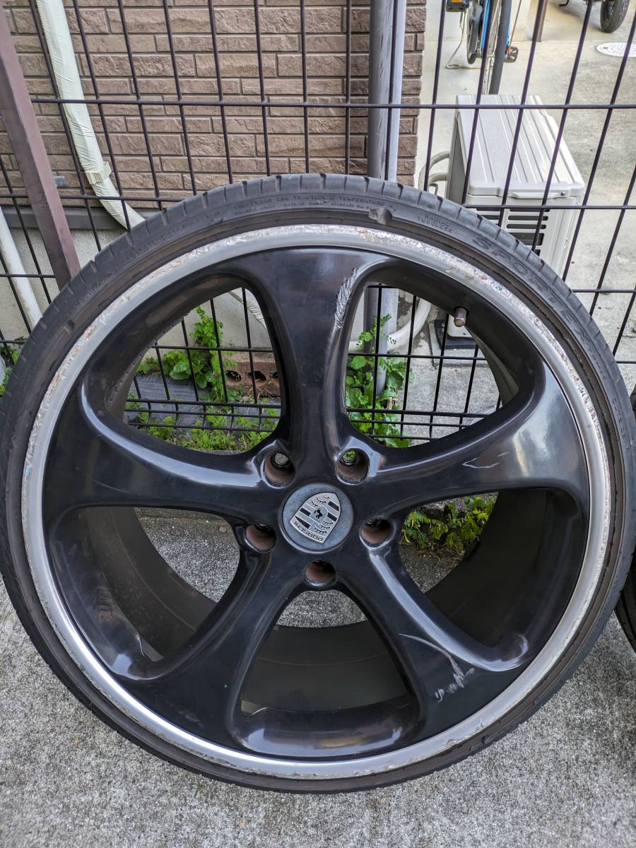 ポルシェ　カイエン　タイヤホイール　４本セット　22インチ　255/30R22　PCD130mm 黒　手渡し可 957　958_画像5