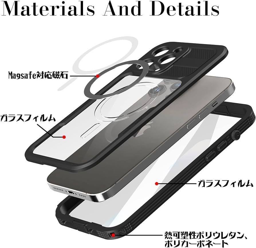 iPhone 14 Pro Max 防水ケース　傷防止 耐衝撃 カメラレンズ保護 MIL規格 米軍