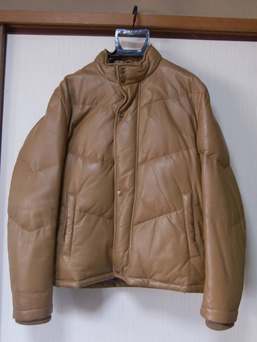 「Licorice・リコリス」本革ダウンジャケット（マロンブラウン） Lサイズ　　中古美品　　PS016-910FK