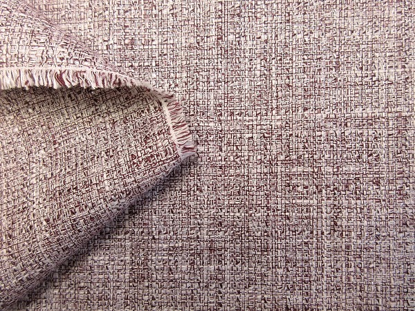 最終 綿ポリ ラメ入ツイード スーツ ワンピース 薄地 巾150cm 長3.5m ピンク [f614]_画像2